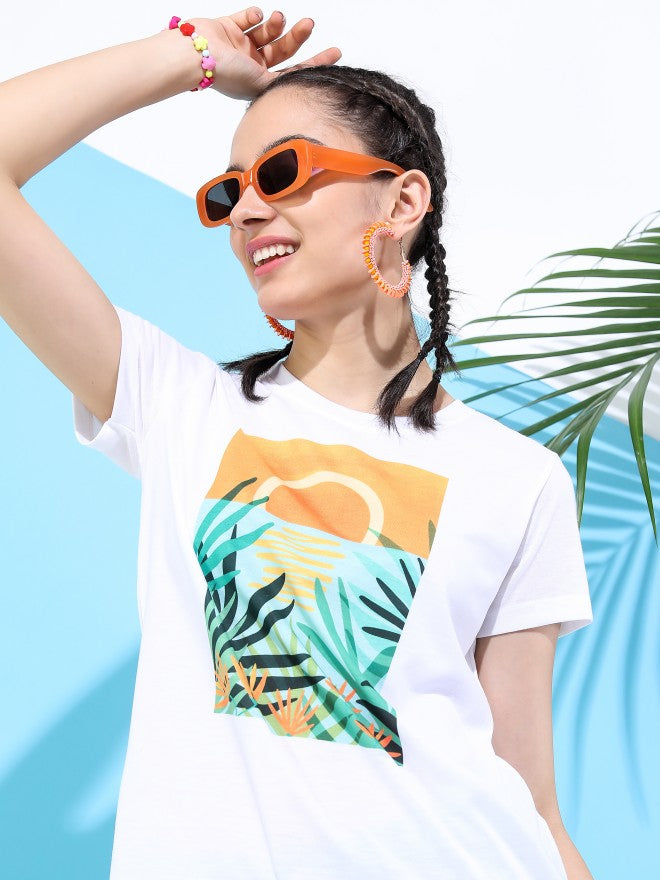 Women Printed Short Sleeve T-Shirt