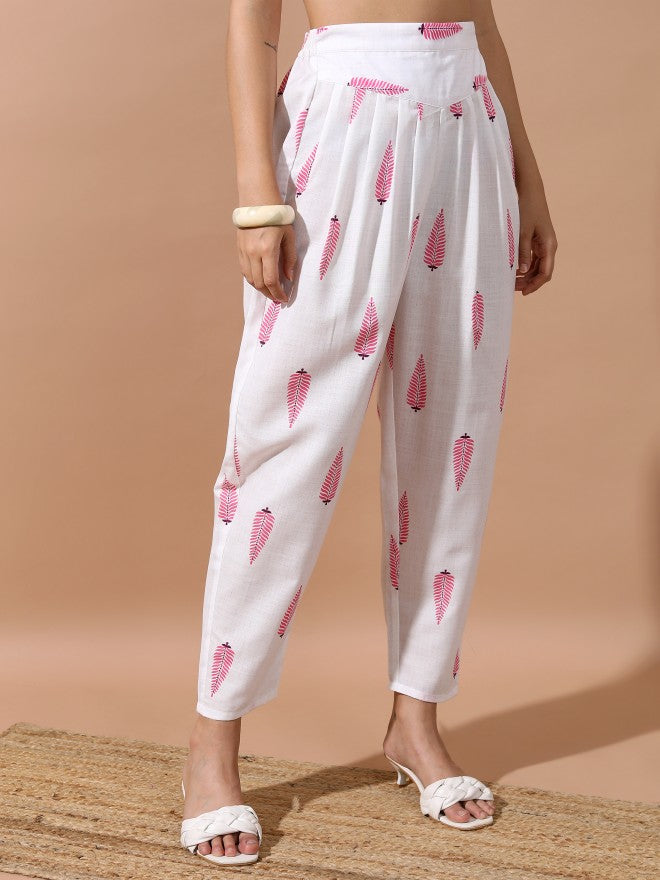 Women Pink and White Co-Ord Set